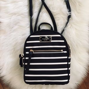 kate spade striped backpack